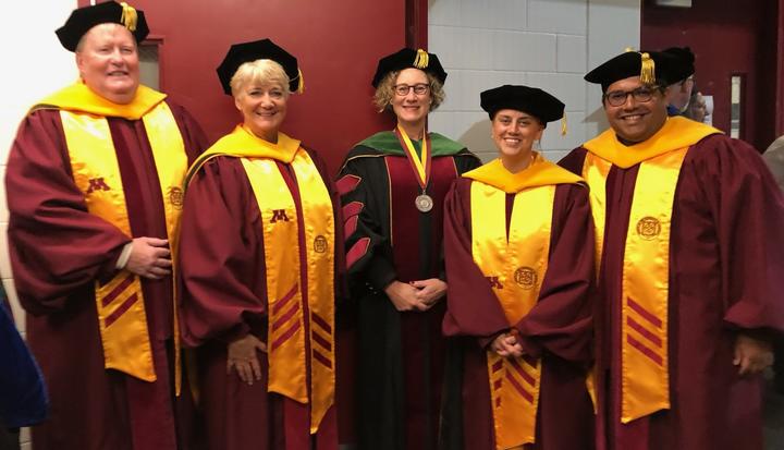 Regents with President Cunningham at Convocation