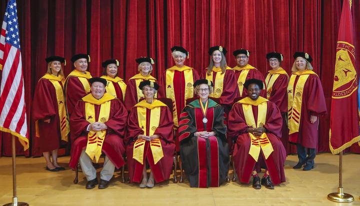 The Board of Regents and President Cunningham on her Inauguration Day